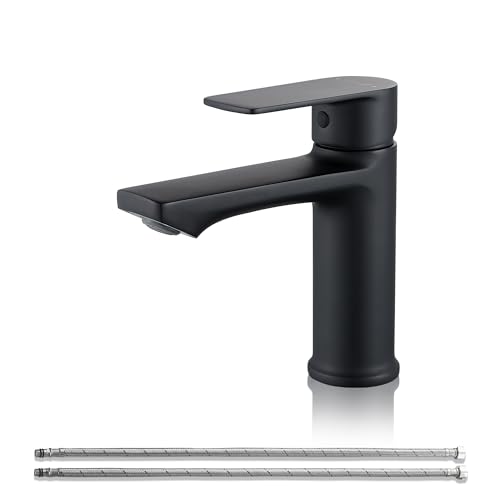 BELZ Robinet de salle de bain, mitigeur monocommande, armatur de salle de bain, mitigeur de salle de bain, hauteur 96 mm, mitigeur de lavabo écoénergétique...