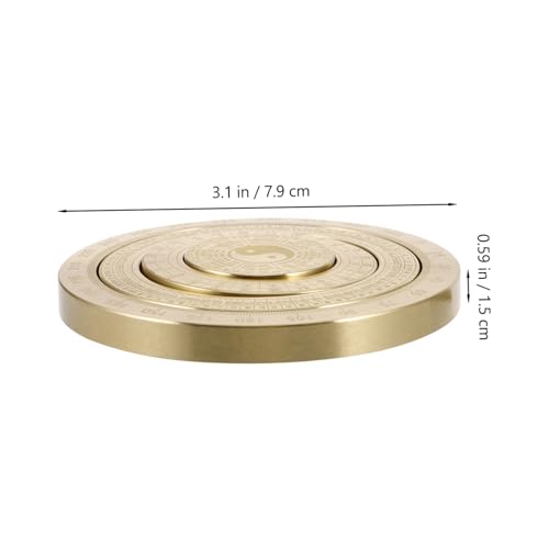 Brújula Feng Shui Bagua Mini Portátil de Latón miniatura 2