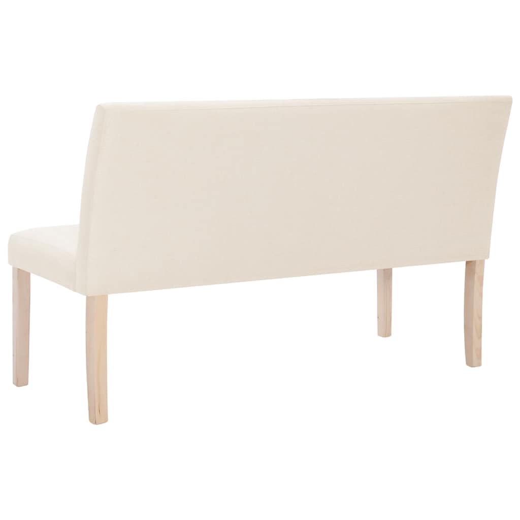 Banco 139,5 cm Poliéster Crema de color