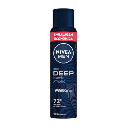 NIVEA MEN Antitranspirante Aerossol Deep Carvão Ativado 200ml