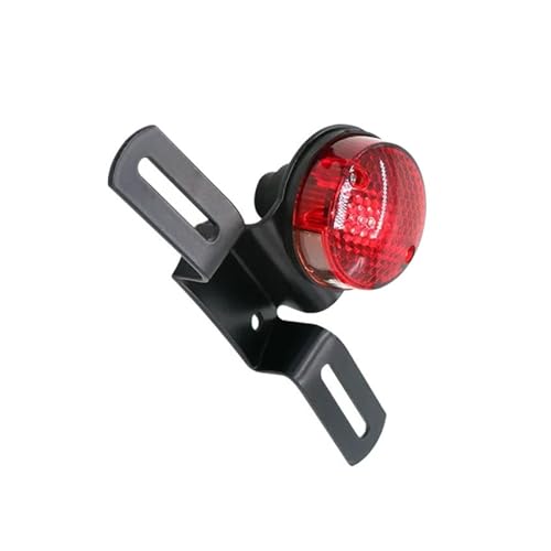 Luz de freno trasera para motocicleta con piloto rojo y soporte de matrícula universal de 12V 2