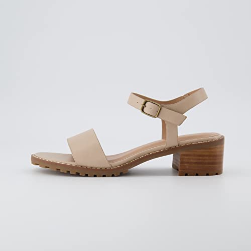 CUSHIONAIRE Flynn one band block heel sandal +Memory Foam, Wide Widths Available2