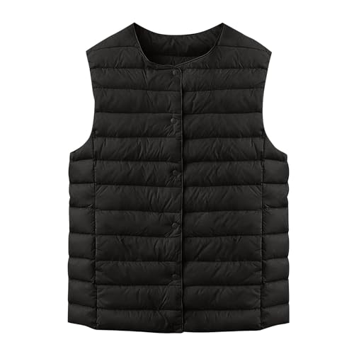 Womens Lightweight Puffer Vest Packable Warm Winter Sleeveless Jacket Crew Neck Water Resistant Quilted Vest2