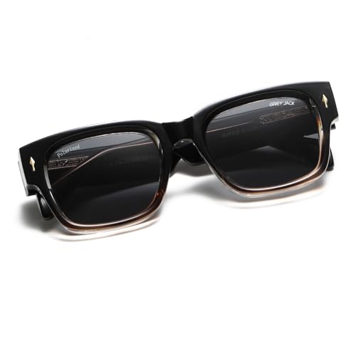 Image of grey jack 100% UV Protection Shades Retro Polarized Sunglasses for Men Women Branded Stylish Design Glasses 3316