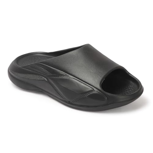Image of AROOM Men's Classic Ultra Soft Sliders /Slippers with Cushion FootBed for Adult | Comfortable & Light Weight | Stylish & | Waterproof & Everyday Flip Flops for Gents /Boys