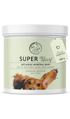 Annimally Barf Complément en Poudre pour Chiens 500g, Barf Complete Mélange de Vitamines & Minéraux pour Une Nutrition optimale - Complément pour Chiens avec Minéraux, Légumes