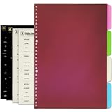 Zelten PP Binder Index Dividers mit 4 Blättern Tab Aufkleber für Personal Organizer Planner Loose Leaf Notebook(PP Mehrfarbig 4-Tab,A4 / 30 Loch)