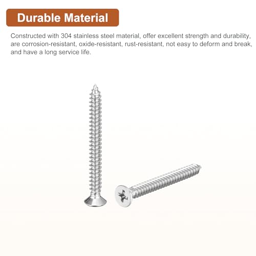Tornillos para madera acero inoxidable M6x60mm 20 piezas miniatura 3