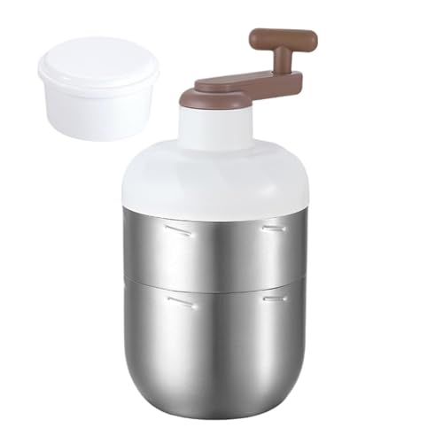 Atratilla de hielo, máquina de hielo afeitada - Pequeña máquina de afeitar de hielo - Trituradores de nieve manuales, molinillo de cubos de congelador para nieve para niños, granizados y más, picnics