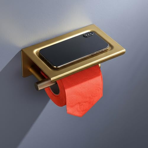 Portarotolo da parete con mensola, impermeabile e antiruggine, ideale per bagno e cucina