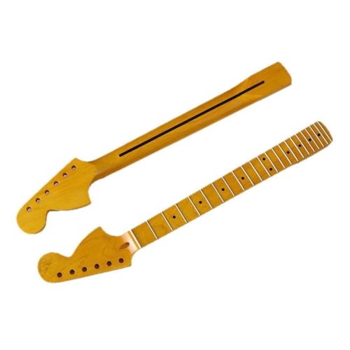Manche guitare électrique ST 22 frettes érable grande poupée jaune DIY