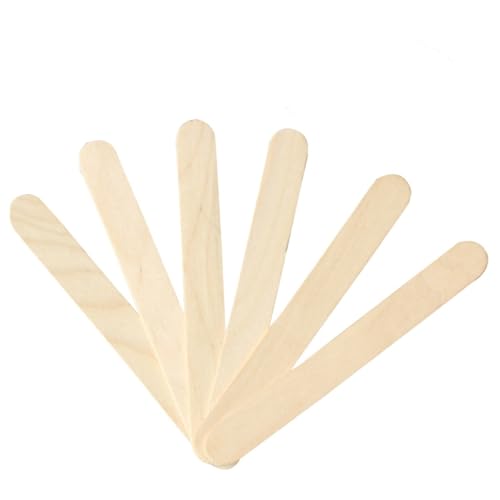 OSOLADY 100Pcs Disposable Wooden Wax Spatulas Rounded End Applicators for Waxing for Salon and Home Use Compatible with Hot and Strip Wax