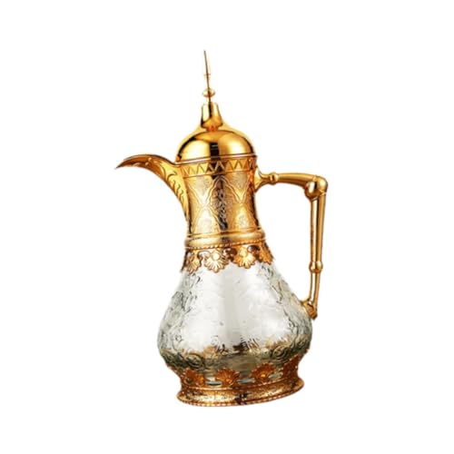 Cafetera aislada portátil en oro con interior de vidrio para servir café siempre caliente 5