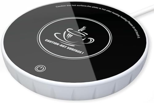Smart Coffee Mug Warmer with Auto Shut Off for Home Office Desk Use,Touch Control Tech Safety and Smart Temperature Settings for Coffee, Milk, Tea, Water (White)