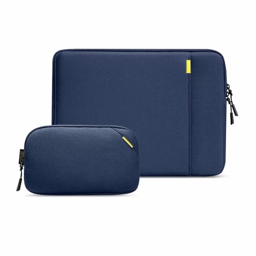 Sacoche MacBook Pro 14 antichoc tomtoc et sa pochette d'accessoires pour nomades