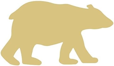 Polar Bear Cutout Unfinished Wood Animal Winter Decor Zoo Decor Artic Circle MDF Shaped Canvas Style 1