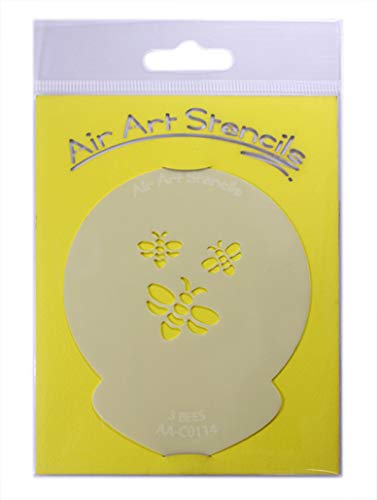 3 Bees Cupcake Stencil Reusable & Flexible for Cakes & Crafts
