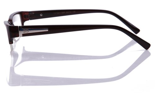 Newbee Fashion Clear Lens - "Aliz" Unisex Sleek Half Frame Slim Temple Glasses