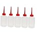 Lon0167 New 5Pcs 250ml Featured LDPE Plastic Red reliable efficacy Squeeze Mouth Workshop Label Oil Liquid Glue Bottle(id:0a0 dd bd 278)