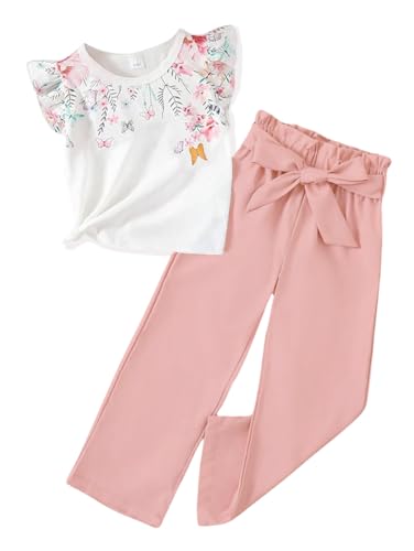 Image of Girls Clothes Teenage Girls 2 Piece Outfit Short Sleeve Top + Cargo Pants Outfits for Tweens,Sizes 15-16 Years Red