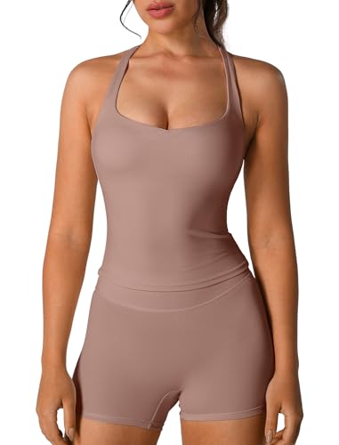 Women's Sports Bra Yoga Compression Padded Gym Athletic Tops Cami Straps Active Jogger Tank Tops