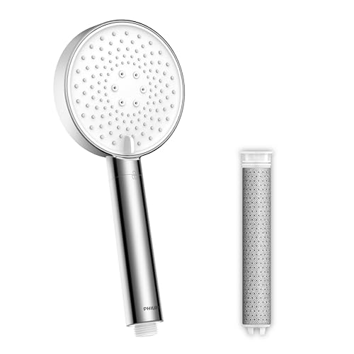 Philips Alcachofa de ducha con filtro, elimina eficazmente el cloro y otras partículas grandes, tres modos de pulverización, diseño de mejora de presión, capacidad de filtrado de 1 mes