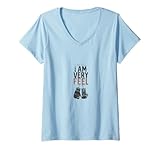 Womens I am FEEL, I AM VERY FEEL, Boxing motivation quote USYK V-Neck T-Shirt