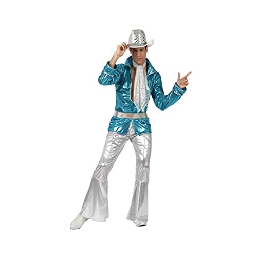 Atosa disfraz disco azul hombre adulto XL