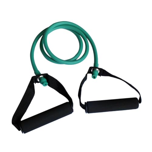 Pilates Fitness-Tube Elastica di Resistenza per Fitness con Maniglie (Verde)