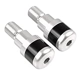  Contrapesos Manillar Moto para Yamaha MT-09 MT-125 MT-07 MT-10 T-MAX 530 X-MAX 125 400 2014-2019 Puños de Manillar Extremos de la Barra del Manillar (Color : Plata)