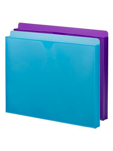 Carpeta Poly File Jacket Smead con fuelle de 1 pulgada y manga transparente
