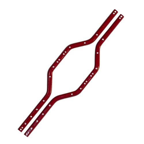 RC Marco Chasis Para Axial Para SCX24 90081 C10 AXI00002 AXI00006 1/24 Chasis Metálico Largueros Laterales Piezas Repuesto Coches RC Crawler(Red)