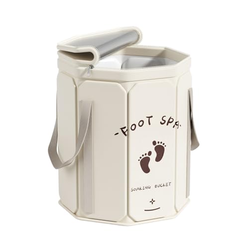 Cubeta plegable para baño de pies con tapa aislada 33x38 cm