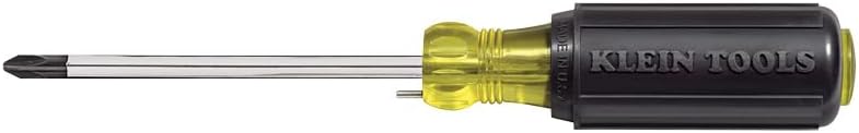 Klein Tools 603-4B No. 2 Wire Bending Phillips Tip Screwdriver, Made in USA, 4-Inch Round Shank