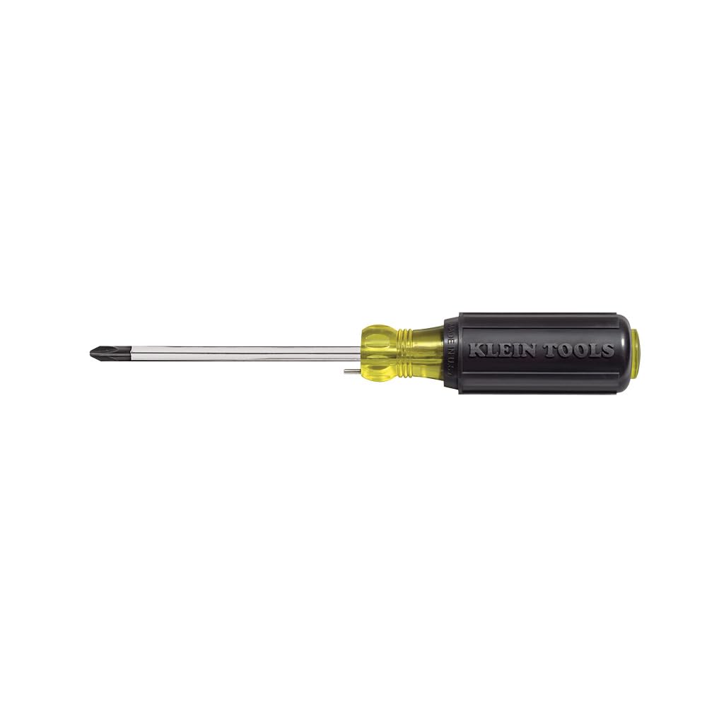 Klein Tools 603-4B No. 2 Wire Bending Phillips Tip Screwdriver, Made in USA, 4-Inch Round Shank
