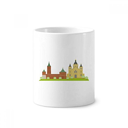 Cadeau Russie Nijni-Novgorod tasse céramique blanche porte-stylo souvenir