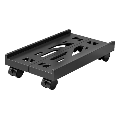 Soporte ajustable para torre de CPU con ruedas ventilado para PC, color negro miniatura 7