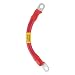 6" AWG 1/0 Red Battery Interconnect Copper Cable 3/8" w/Lugs Battery Banks, Off Grid, Solar Power, Backup Grid, RV, SLA AGM Deep Cycle, Golf Cart, Emergency Systems Durable Assembled in The USA