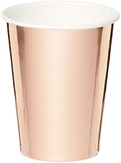 Amscan 9908653 - Metallic Gold Paper Party Cups - 8 Pack