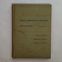 Gregg Shorthand Simplified for Colleges, Volume One B09HZ4TLHJ Book Cover