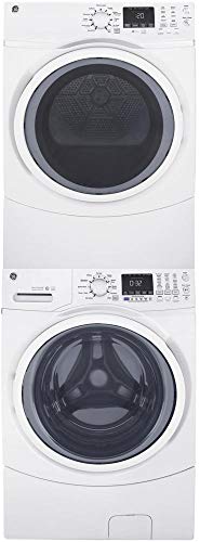 GE Front Load Steam GFW450SSMWW 27" Washer with GFD45ESSMWW 27" Electric Dryer