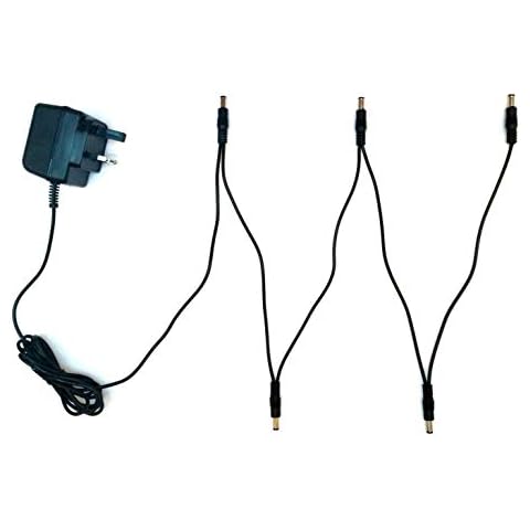 9V Guitar Effects Pedal Power Supply Adapter & 3 4 5 Way Daisy Chain Lead Akai Cover
