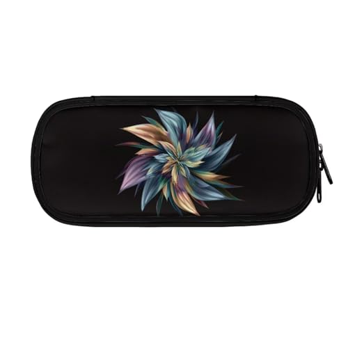 Image of Abstract Flower Pencil Case for Women Men, Pen Box Pencil Cases for School Office Bible Journaling Supplies and Accessories, Black