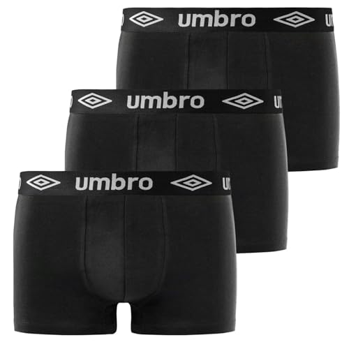 Umbro Calzoncillo Ropa Interior Hombre Algodón Liso (Paquete de 3)