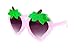 FANCYKIDS Kids Cat Strawberry Shaped Sunglasses for Toddler Girls Age 3-10 (P)