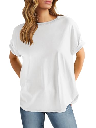 ANRABESS Womens Tops Oversized T Shirts Loose Fit Short Sleeve Crewneck Summer Casual 2025 Trendy Boxy Tee Blouse