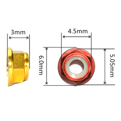Alextend M2NUTS 20Pcs M2 Nuts Flanged Nylon Lock Nut Nylock Self-Lock Aluminum Nuts thumb #1
