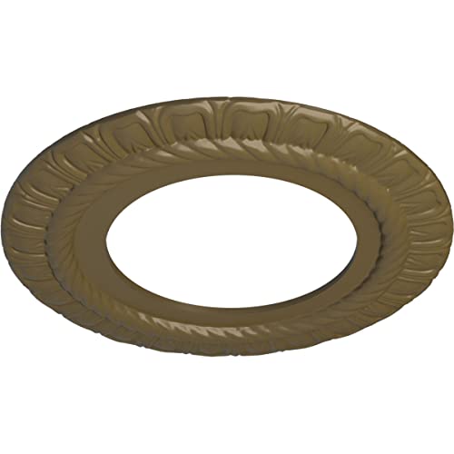 Image of Ekena Millwork CM10CLMMF 10-5 /8 inch x 5-3 /4 inch x 1 /2 inch Claremont Ceiling Medallion, Mississippi Mud