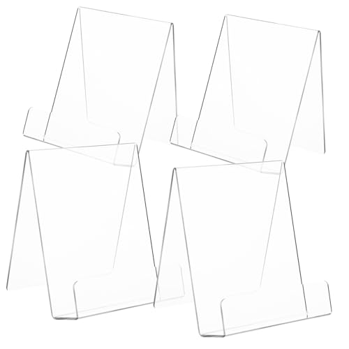 TOGEVAL 4 個 ディスプレイ スタンド 付き 透明 イーゼル スタンド クリア