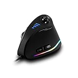 Gaming Mouse Vertical, Ergonomic Right Handed USB Wired Vertical Mouse with 5 Adjustable DPI 11...